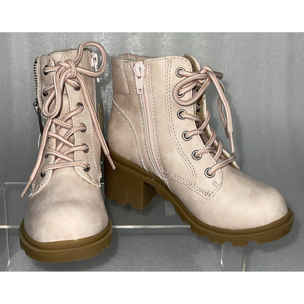 Therabouts Kinsley Pink Rhinestone Hiker Block Heel Boots Girls Size 11 NEW - Picture 15 of 16